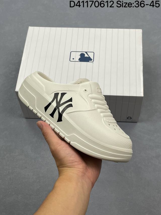 Mlb New Mound Mono夏季单品 韩国代购品质 Mlb拖鞋 Ny美国榄球洋基队限定 X 韩国限定Mlb 字母百搭潮流款情侣拖鞋 原厂代工轻量发泡鞋底