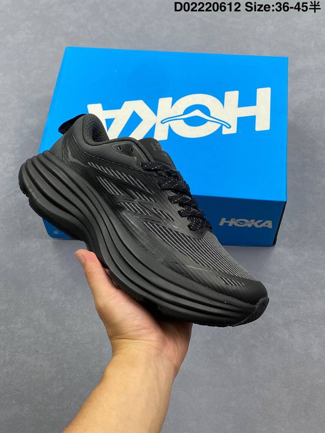 公司级Hoka One One Bondi 8 复古舒适防滑耐磨 低帮 山地户外跑步鞋 货号:1155391 尺码:36 36.5 37.5 38 38.5 3
