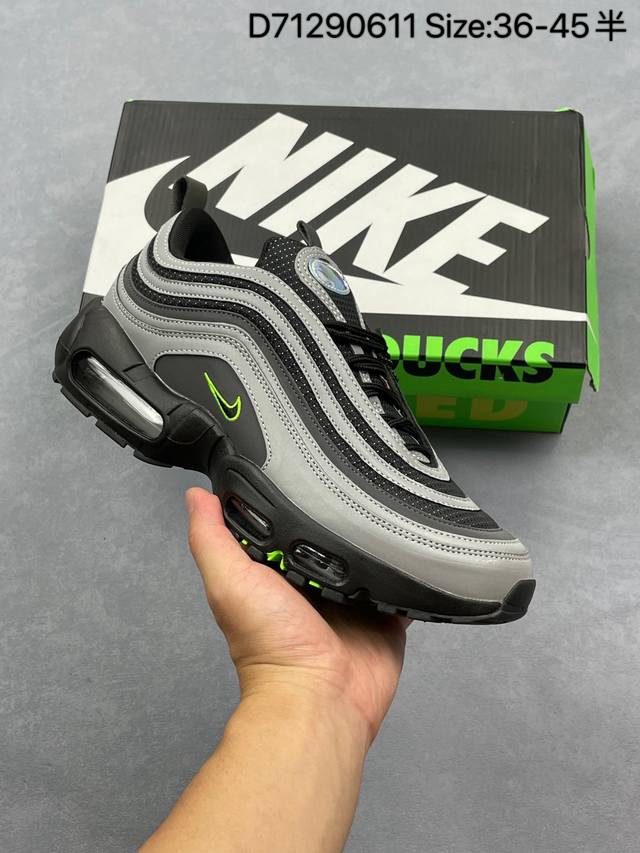耐克 Nike Air Max 97 耐克97款全掌气垫缓震跑步鞋 子弹头复刻 织物材质运动鞋 货号：Im2174 001 Size：36-45带半码 编码：D