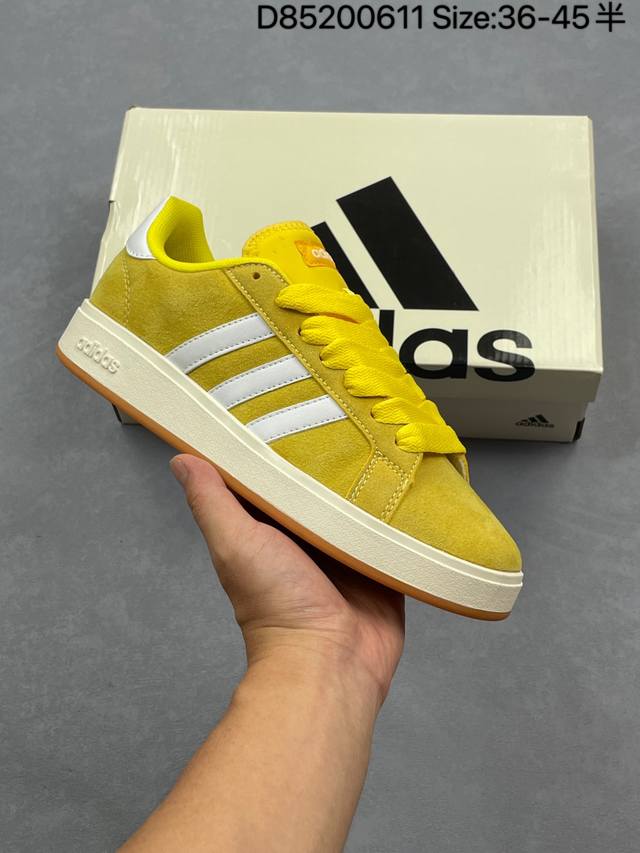 阿迪达斯Adidas Grand Court Base 00S 学院系列面包风经典复古低帮百搭休闲运动板鞋 编码 ：D85200611 尺码：36～45半 货号