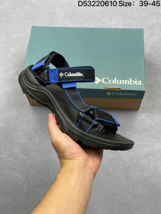 Columbia哥伦比亚系列轻便一脚蹬平底户外凉鞋 编织弹力溯溪涉水鞋 透气性强 贴脚舒适度极好 ，超级减震抗疲劳舒适大底 特别适合走路 尺码：如图 D5322