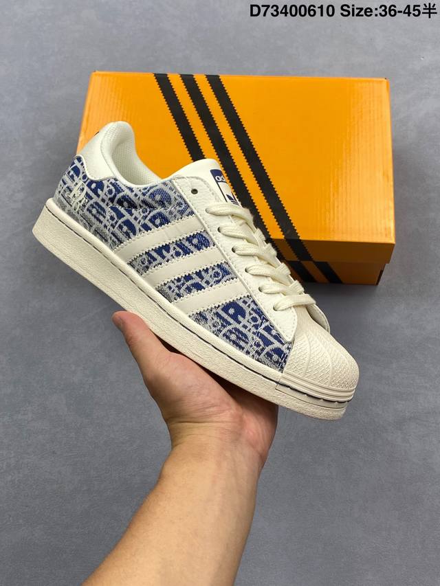 阿迪达斯Ad Originals Superstar 经典贝壳头休闲板鞋 纯白 B27136 纯原鞋楦 立体Logo 国内最高工艺 原装超软一体蓝底 头层抗裂牛