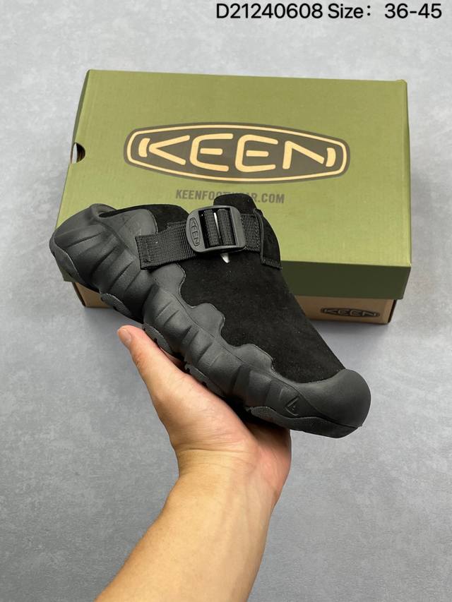美国人气户外品牌-科恩Keen Jasper Rocks Sp半拖贾斯珀都市系列复古低帮系带户外风露营徒步登山运动训练鞋 原楦型开发纸版#采用固色翻毛皮鞋面材质