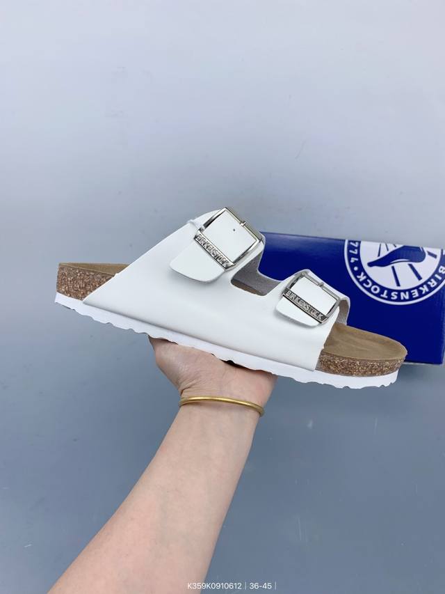 公司级Birkenstock Boston Vl 勃肯男女鞋 春夏新款 绒面金属针扣软木底包头运动板鞋 Size：如图 编码：K359K0910612