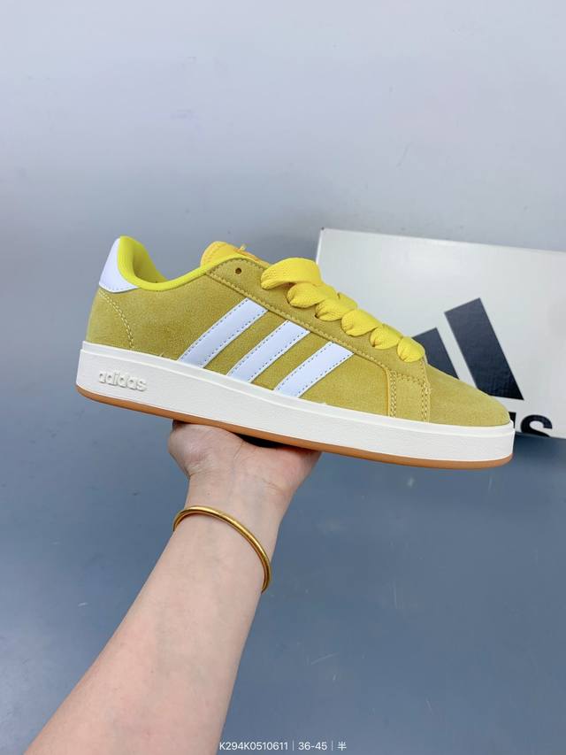 真标Adidas Grand Courtbeat Base 00S 休闲 耐磨 低帮 板鞋 Size：如图 编码：K294K0510611