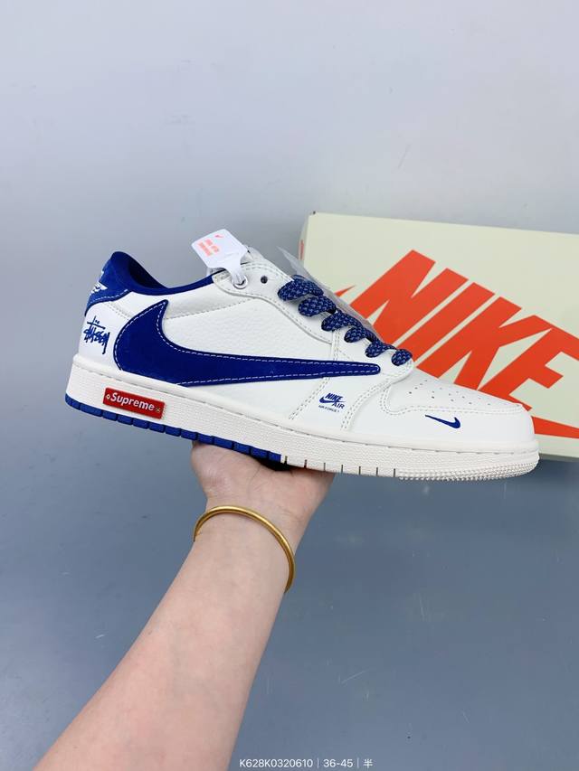 公司级 Travis Scott X Fragment Design X Jordan Air Jordan 1 Low Og Sp “Supreme斯图西联名