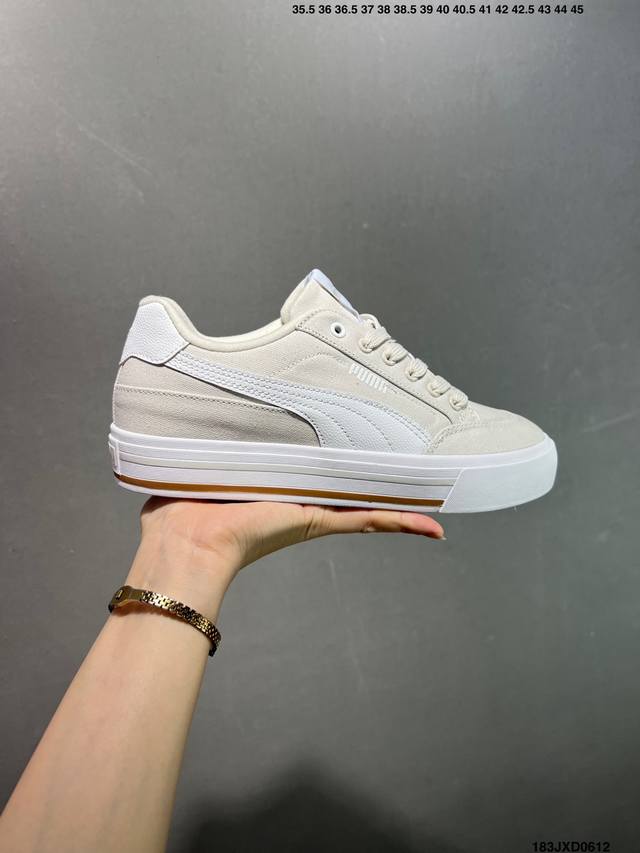 公司级Puma Formstrip Court Classic Vulcanized 时尚百搭舒适潮流 彪马 低帮 板鞋 货号:396353-03 尺码:36
