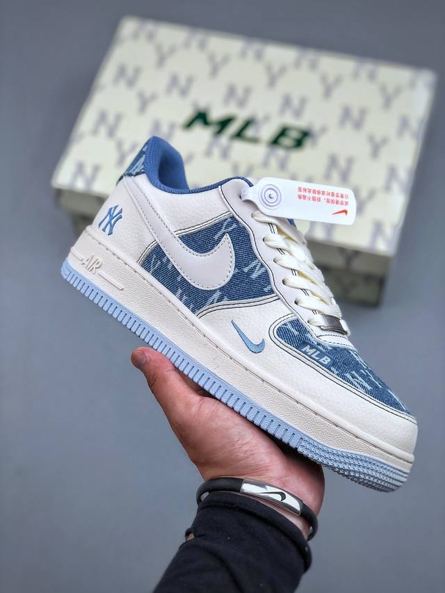 D版 Nike Air Force 1 ‘07 Mlb联名 空军一号低帮休闲板鞋 原楦头原纸板 纯正空军版型 定制鞋盒 全掌内置全掌气垫 原厂中底钢印 拉帮完美