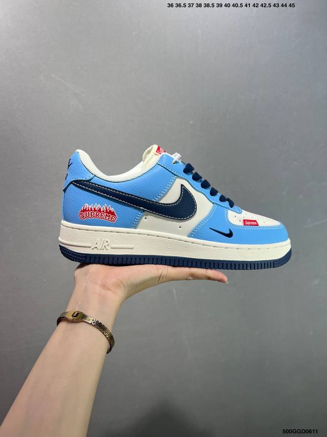 公司级Nike Air Force 1 Low 联名 原楦头原纸板 打造纯正空军版型 专注外贸渠道 全掌内置蜂窝气垫 原盒配件 原厂中底钢印、拉帮完美 官方货号