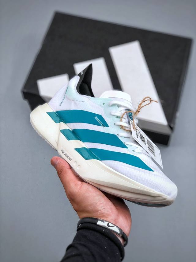 Adidas Adizero Adios Pro 4M 马拉松飞线贾卡轻质透气休闲运动跑步鞋采用双层透气网纱 Flywire动态飞线绑缚鞋面材质 内置Zoom小