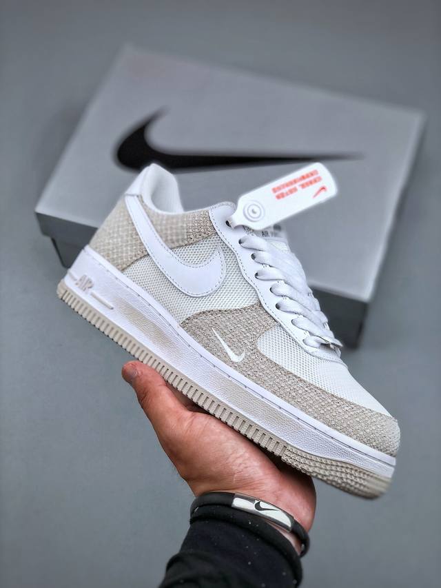Nike Air Force 1'07 Low 牛仔布小勾 空军一号低帮休闲板鞋 Zh0316-092 #定制皮料 原厂3D打印 定制鞋盒 原楦原纸板 纯正空军