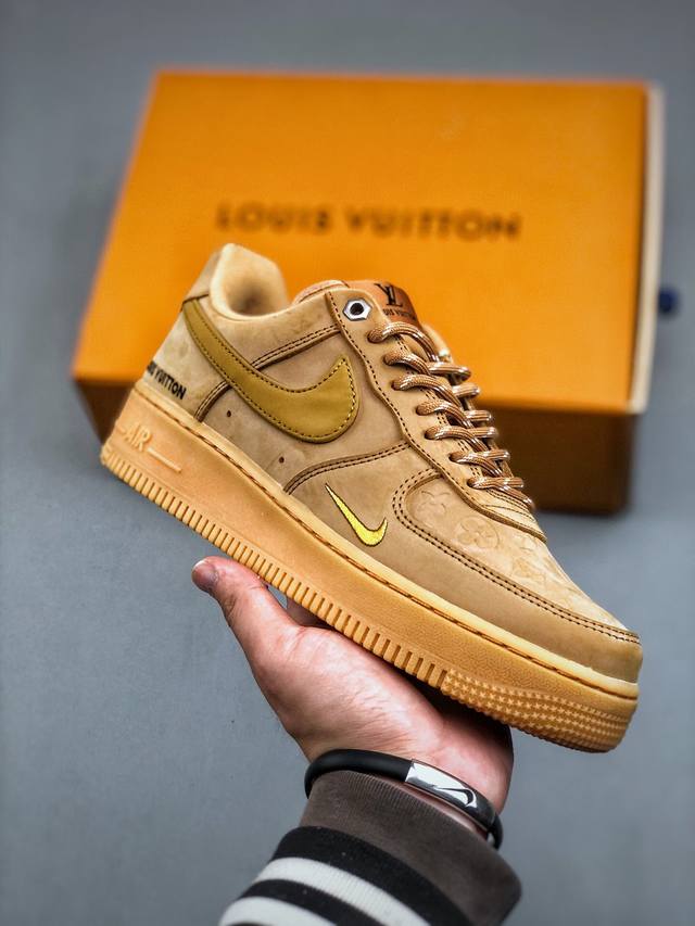 Nike Air Force 1 Low 空军一号 路易威登联名 Af1 低帮百搭休闲运动板鞋 柔软 弹性十足的缓震性能和出色的中底设计，横跨复古与现代的外型结