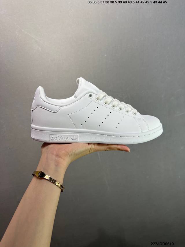 Adidas Originals Stan Smith 三叶草 白黑尾 情侣码：36–45　货号：M20323 Id：277Jdd0610