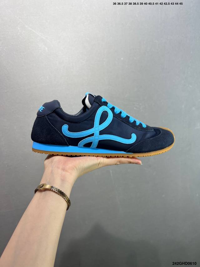 核心私 公司级罗意威Loewe Ballet Runner Sneakers 芭蕾舞 系列阿甘复古风德训薄底百搭休闲运动鞋 市面最高性价比 实体平台跑量 主打推