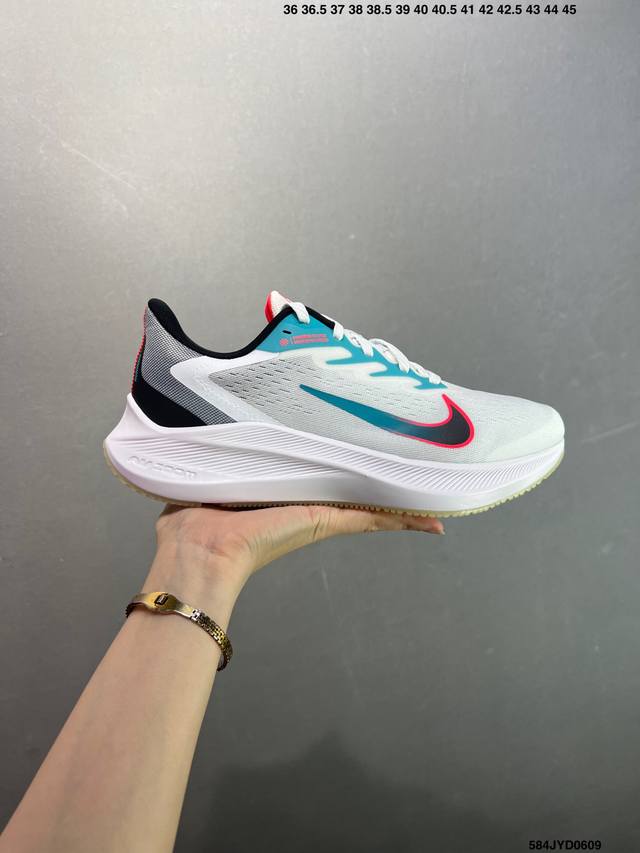 公司级Nike Air Zoom Winflo 7X 登月系列网面透气 耐克训跑练步鞋 货号:Cj0291-001 尺码:36 36.5 37.5 38 38.