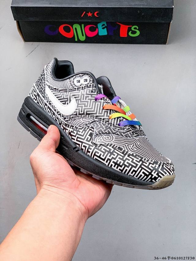 公司级！耐克 Nike Nike Air Max 1 87 限定配色 气垫缓震跑步鞋 0610127J30