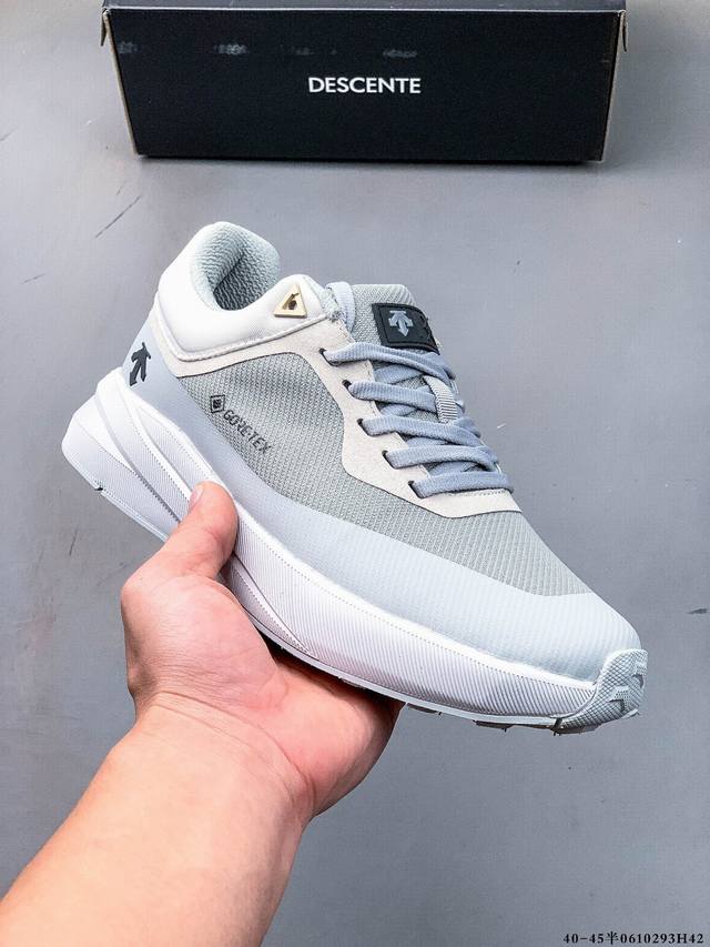 公司级！迪桑特Descente Dualis都市通勤 Gore-Tex 时尚舒适 防滑耐磨 时尚休闲运动覆盖防水男子越野跑鞋 官方同步上架 适合技术路线单日徒步
