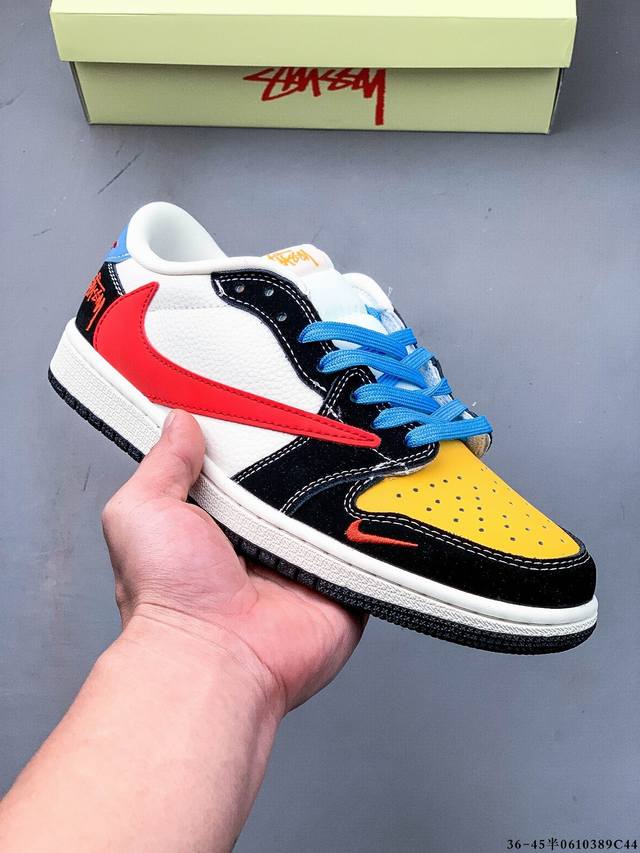 公司级头层！耐克Nike Air Jordan 1 Low Aj1乔1 低帮潮流缓运动休闲板鞋。Aj1 低帮拼接 完美版型真头层牛皮# 内置缓震气垫 原鞋开模