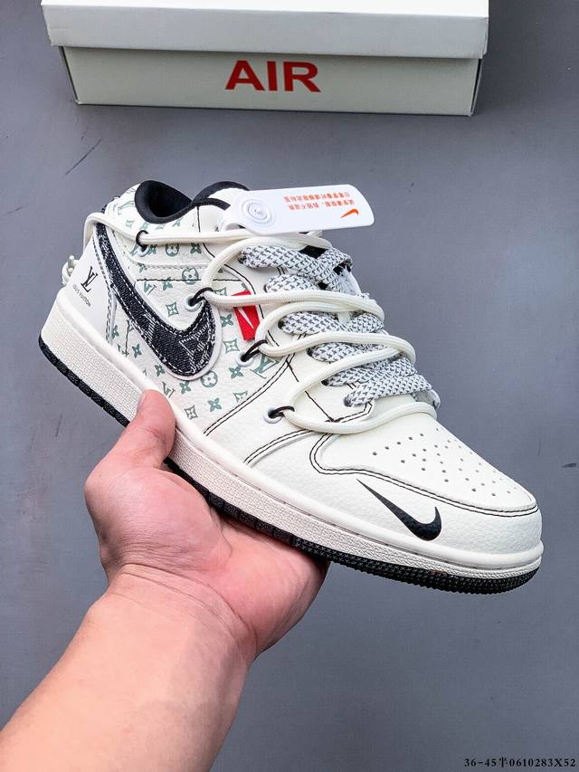 公司级头层！耐克Nike Air Jordan 1 Low Aj1乔1 低帮潮流缓运动休闲板鞋。Aj1 低帮拼接 完美版型真头层牛皮# 内置缓震气垫 原鞋开模
