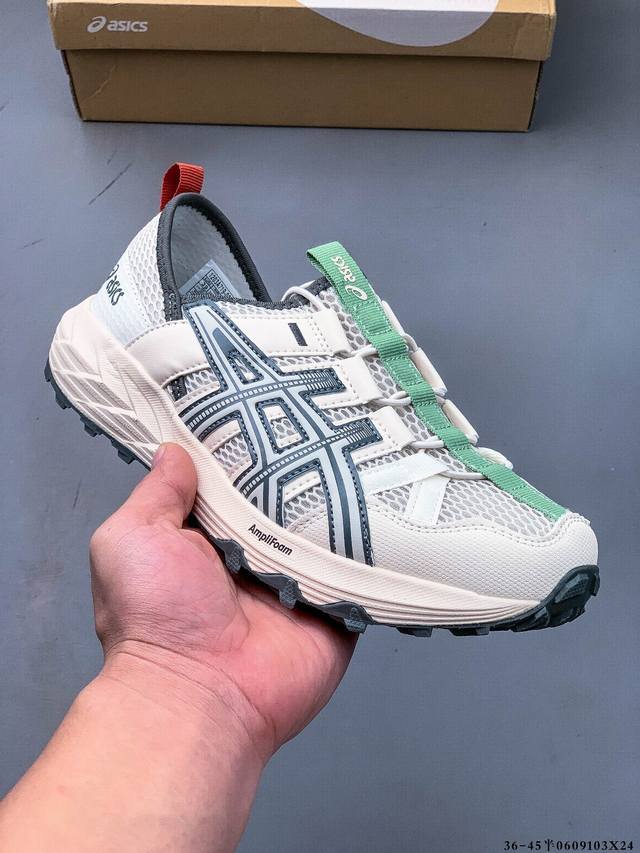 Asics亚瑟士 Gel-Sonoma Tr夏季新款户外运动休闲溯溪鞋 但作为一对溯溪鞋常有的镂空设计、快速系带，该有的 Ta 也有，甚至还有在 Asics 跑