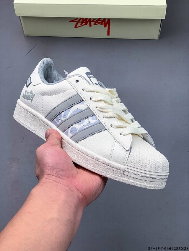 集图 公司级头层！阿迪达斯Adidas Superstar 贝壳头经典百搭休闲板鞋 渠道正品订单 诠释市场最高工艺水平 贝壳头经典小白板鞋 专柜上架同步配色 全