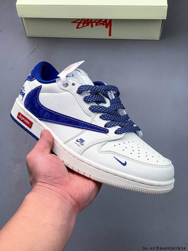 公司级头层！耐克Nike Air Jordan 1 Low Aj1乔1 低帮潮流缓运动休闲板鞋。Aj1 低帮拼接 完美版型真头层牛皮# 内置缓震气垫 原鞋开模