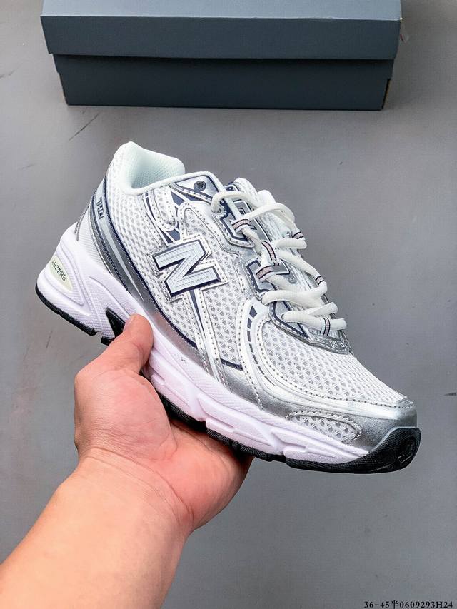 集图 New Balance Nb740 英产 轻便复古休闲运动跑步鞋 全鞋身以网格布作为基地，在细节部分以皮革作为辅助添加，流线感很强。外形和New Bala