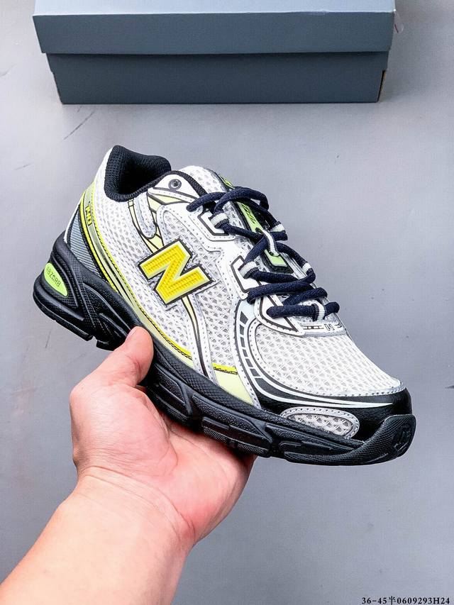 New Balance Nb740 英产 轻便复古休闲运动跑步鞋 全鞋身以网格布作为基地，在细节部分以皮革作为辅助添加，流线感很强。外形和New Balace