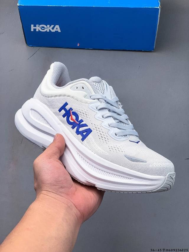 集图 Hoka One One Bondi 9 余文乐同款 新款缓震跑鞋 万众期待的Bondi系列终于迎来了更新，作为Hoka缓震跑鞋的杠把子，Bondi缓震性