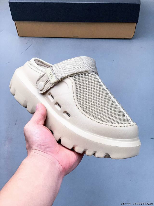 纯原版本！Ugg 凉鞋 时尚百搭单品凉鞋沙滩鞋 一脚蹬凉拖鞋。潮流元素宽版弹力后跟带设计，在休闲拖鞋和舒适便鞋中任意切换。 0609269X36