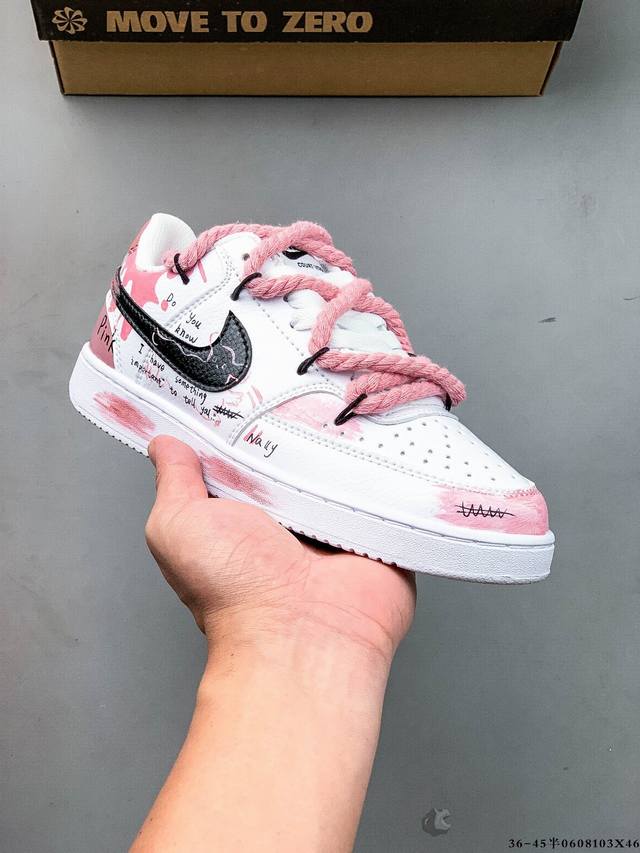 Nike Court Vision Low 休闲运动板鞋 纯原版本 低帮百搭透气休闲运动板鞋，经典耐用的设计，兼顾舒适脚感和出众风范，演绎匠心之作。结构性的支撑