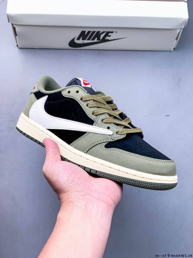 公司级头层！耐克Nike Air Jordan 1 Low Aj1乔1 倒勾低帮潮流缓运动休闲板鞋。Aj1 低帮拼接 完美版型真头层牛皮# 内置缓震气垫 原鞋开