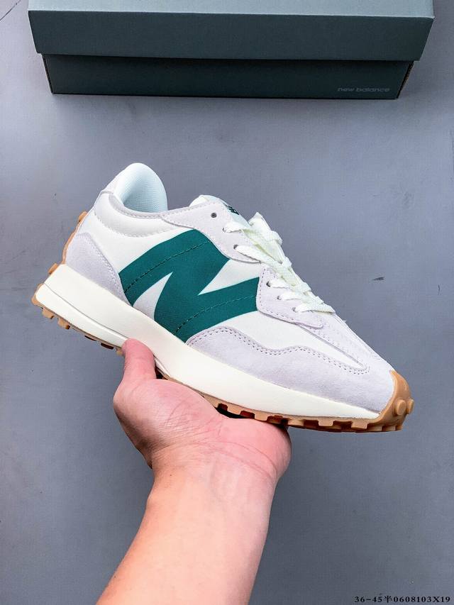 集图 New Balance Ms327系列复古休闲运动慢跑鞋 原鞋打版 细节完美 采用尼龙及猪巴革麂皮物料拼接构成#中底高弹Pu材质及满丁防滑橡胶外底上世纪