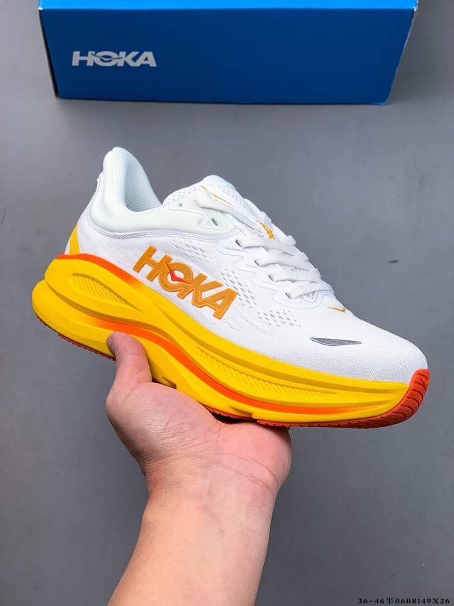 集图 Hoka One One Bondi 9 余文乐同款 新款缓震跑鞋 万众期待的Bondi系列终于迎来了更新，作为Hoka缓震跑鞋的杠把子，Bondi缓震性