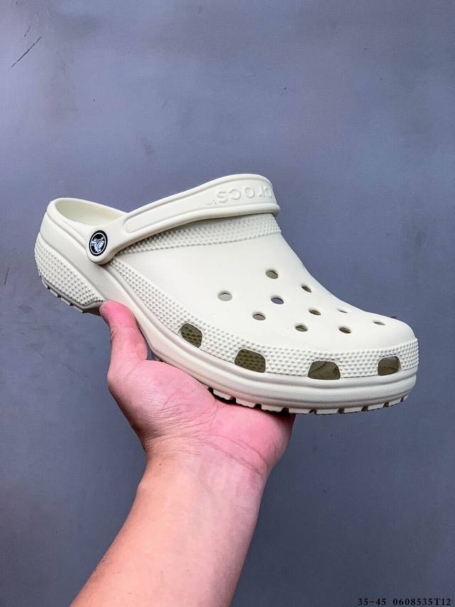 东莞大厂订单 Crocs 卡洛驰 洞洞鞋 明星经典款 大底厚度约2Cm 轻便增高 经典热销系列 经典主推 永不过时 高品质跑量版本 0608535T12