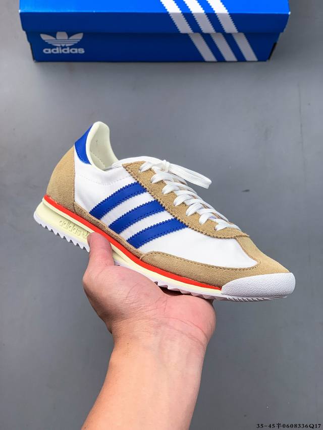 集图 阿迪达斯Adidas Sl 72 Rs 全新重置版本，将这款复古鞋型用尼龙材质呈现，最终拼接麂皮材质，让该鞋型上脚既有舒适透气性又有满满的复古质感 060