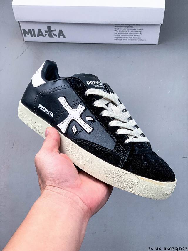 Premiata 普拉米亚达 复古百搭休闲板鞋 0607Qd22
