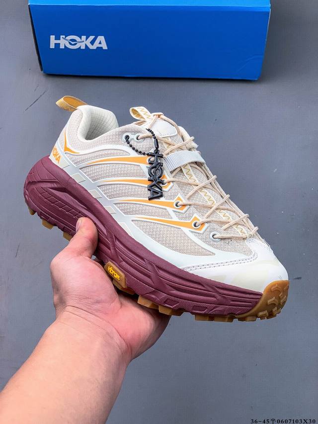 Hoka One Mafate Three 2 户外潮流低帮休闲运动鞋 全新 Mafate Three 2 采用 Mafate Speed 2 缓冲性良好的底部