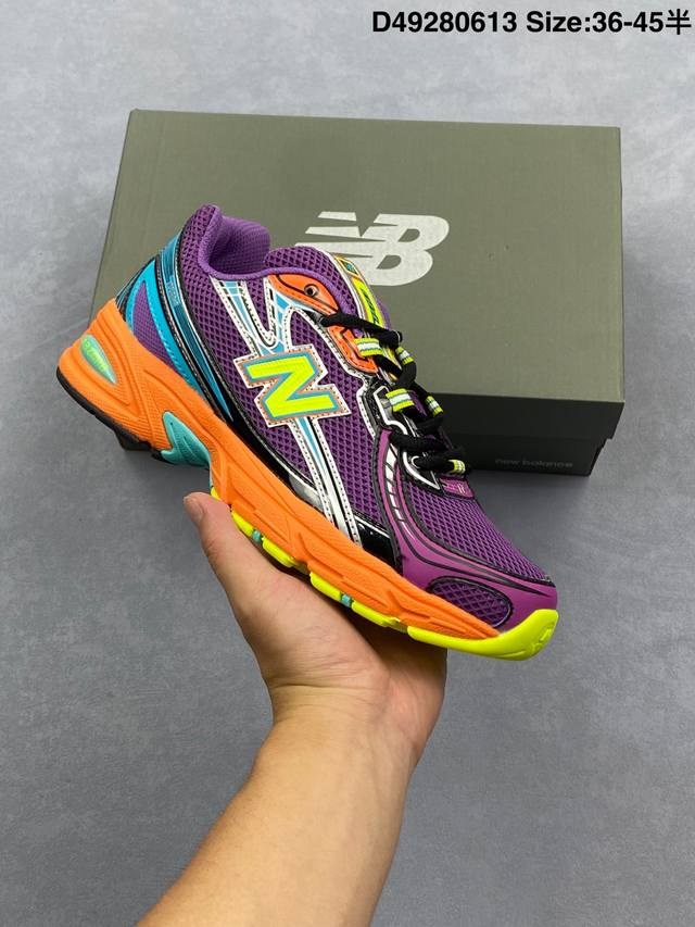 New Balance 740 V2 ”Concord Multi“ 新百伦740 纽巴伦740 Nb740 低帮紫橙黄 男女同款 柔软舒适包裹性增高耐磨透气防