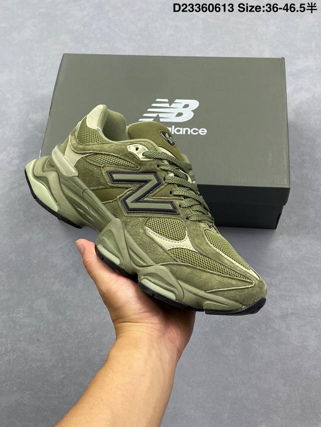 公司级New Balance 9060系列 新百伦 复古休闲运动慢跑鞋 鞋面大身由空间双格及磨砂鞋面拼接而生 夏日氛围拉满 采用大面积网眼以及麂皮材质覆盖鞋身