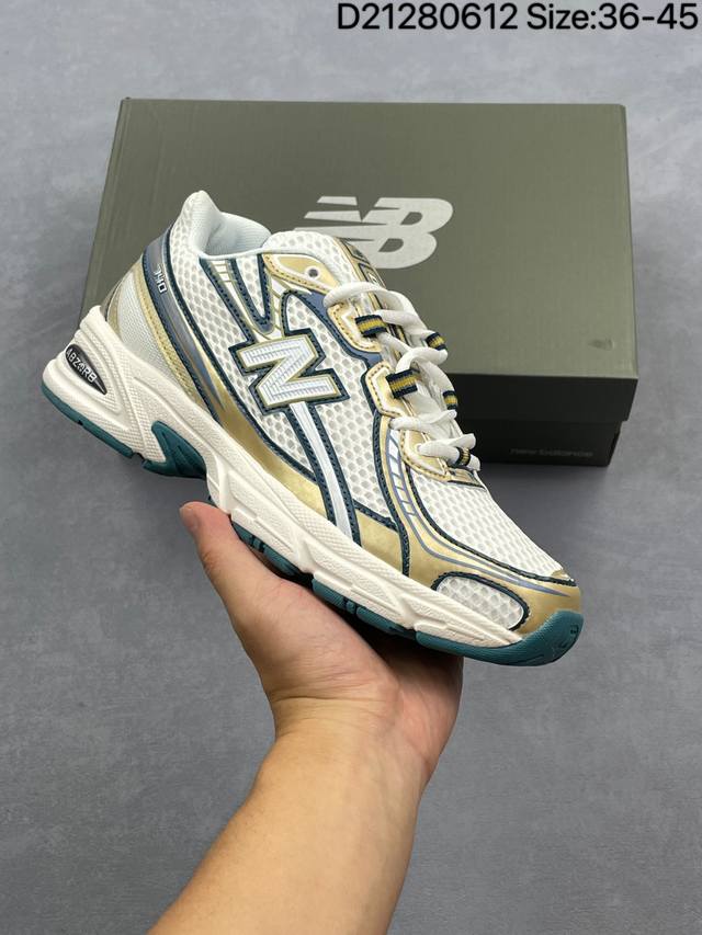 New Balance Mr740 Nb新百伦系列复古老爹风休闲运动慢跑鞋。采用轻质牛剖革拼接透气网眼衬垫织物鞋面材质 T-Beam大底提供足步弓支撑 保持步态