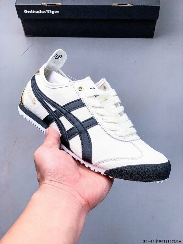 Asics 亚瑟士 Onitsuka Tiger 鬼冢虎 阿斯克斯 皮面原装四联吊牌 中底纸板钢印 日系轻便运动休闲鞋 0612157B16