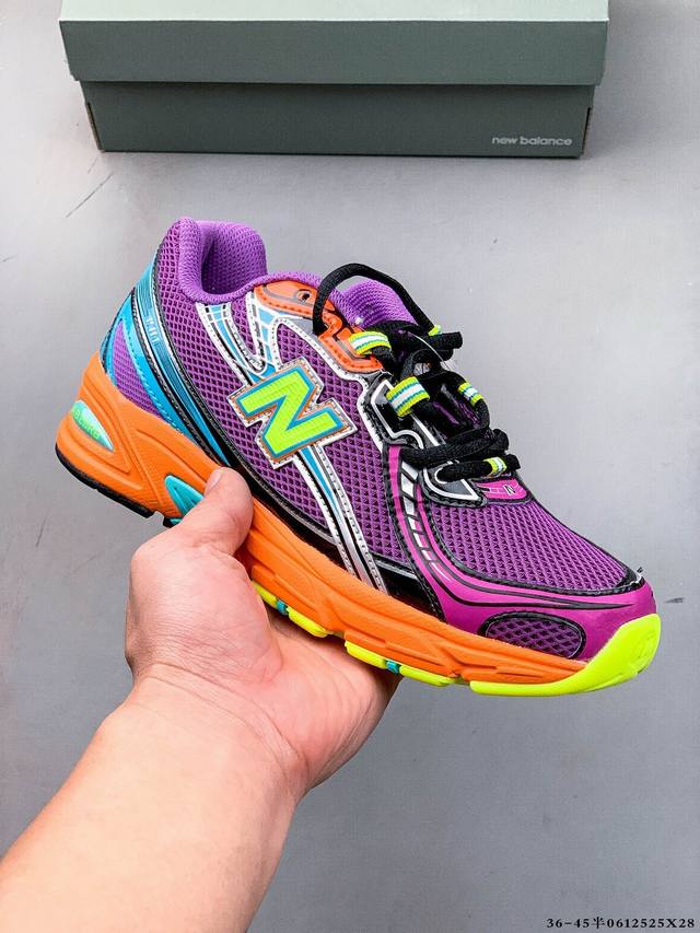 New Balance Nb740 英产 轻便复古休闲运动跑步鞋 全鞋身以网格布作为基地，在细节部分以皮革作为辅助添加，流线感很强。外形和New Balace