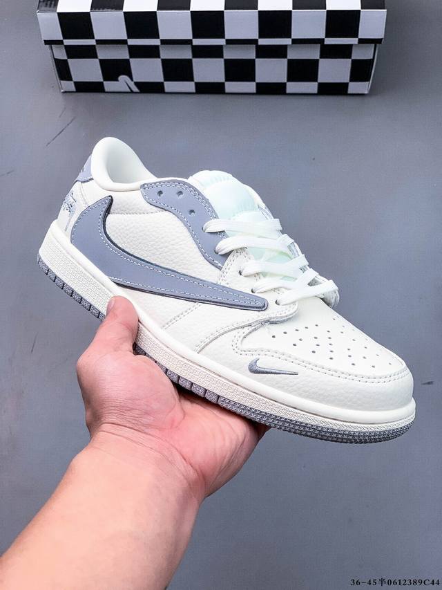 公司级头层！耐克Nike Air Jordan 1 Low Aj1乔1 低帮潮流缓运动休闲板鞋。Aj1 低帮拼接 完美版型真头层牛皮# 内置缓震气垫 原鞋开模