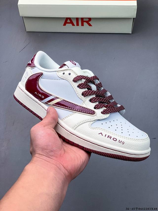 公司级头层！耐克Nike Air Jordan 1 Low Aj1乔1 低帮潮流缓运动休闲板鞋。Aj1 低帮拼接 完美版型真头层牛皮# 内置缓震气垫 原鞋开模