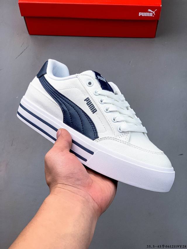 集图 公司级！Puma年度王炸单品 Puma彪马Court Classic Vulc Fs复古休闲帆布板鞋 0612119Y28
