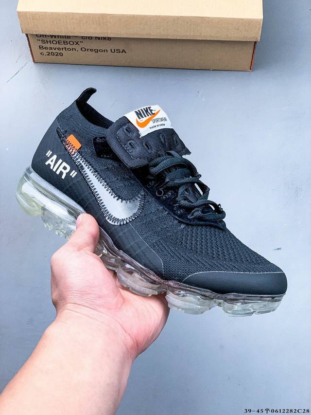 公司级！高俊熙 周雨彤众明星同款，Virgil Abloh主理设计师品牌Off-White X Nike Air Vapormax Flyknit ”Black