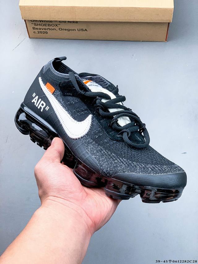 公司级！高俊熙 周雨彤众明星同款，Virgil Abloh主理设计师品牌Off-White X Nike Air Vapormax Flyknit ”Black