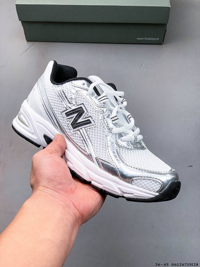 New Balance Nb740 英产 轻便复古休闲运动跑步鞋 全鞋身以网格布作为基地，在细节部分以皮革作为辅助添加，流线感很强。外形和New Balace