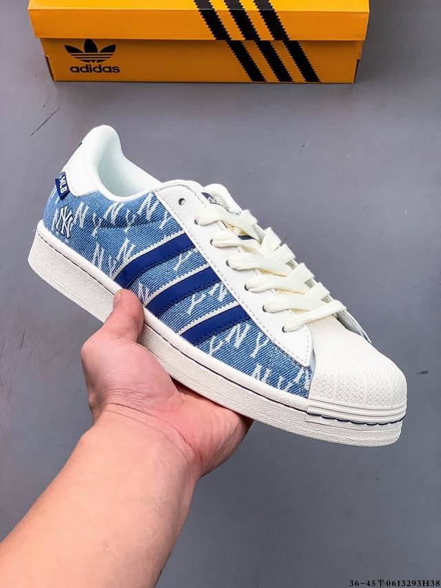 公司级头层！阿迪达斯Adidas Superstar 贝壳头经典百搭休闲板鞋 渠道正品订单 诠释市场最高工艺水平 贝壳头经典小白板鞋 专柜上架同步配色 全鞋进口
